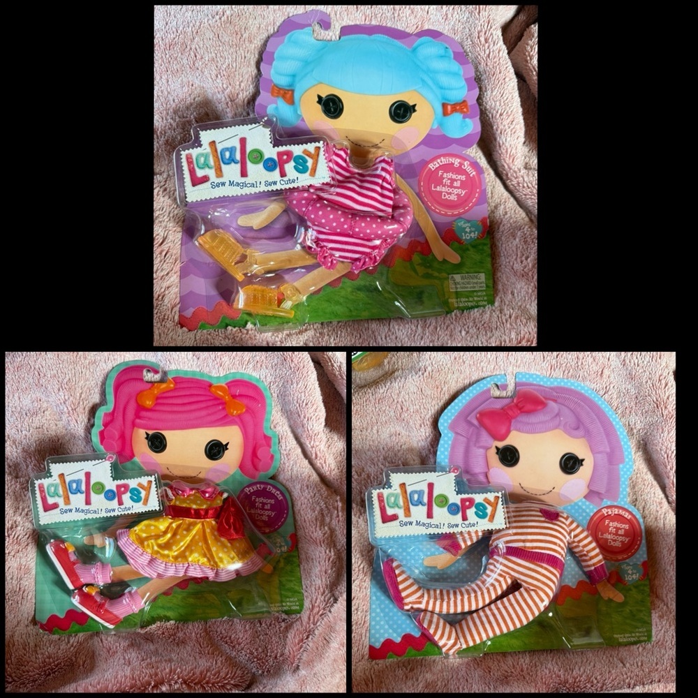 Lalaloopsy 3 pack of lalaloopsy fashion pack clothes. NEW
